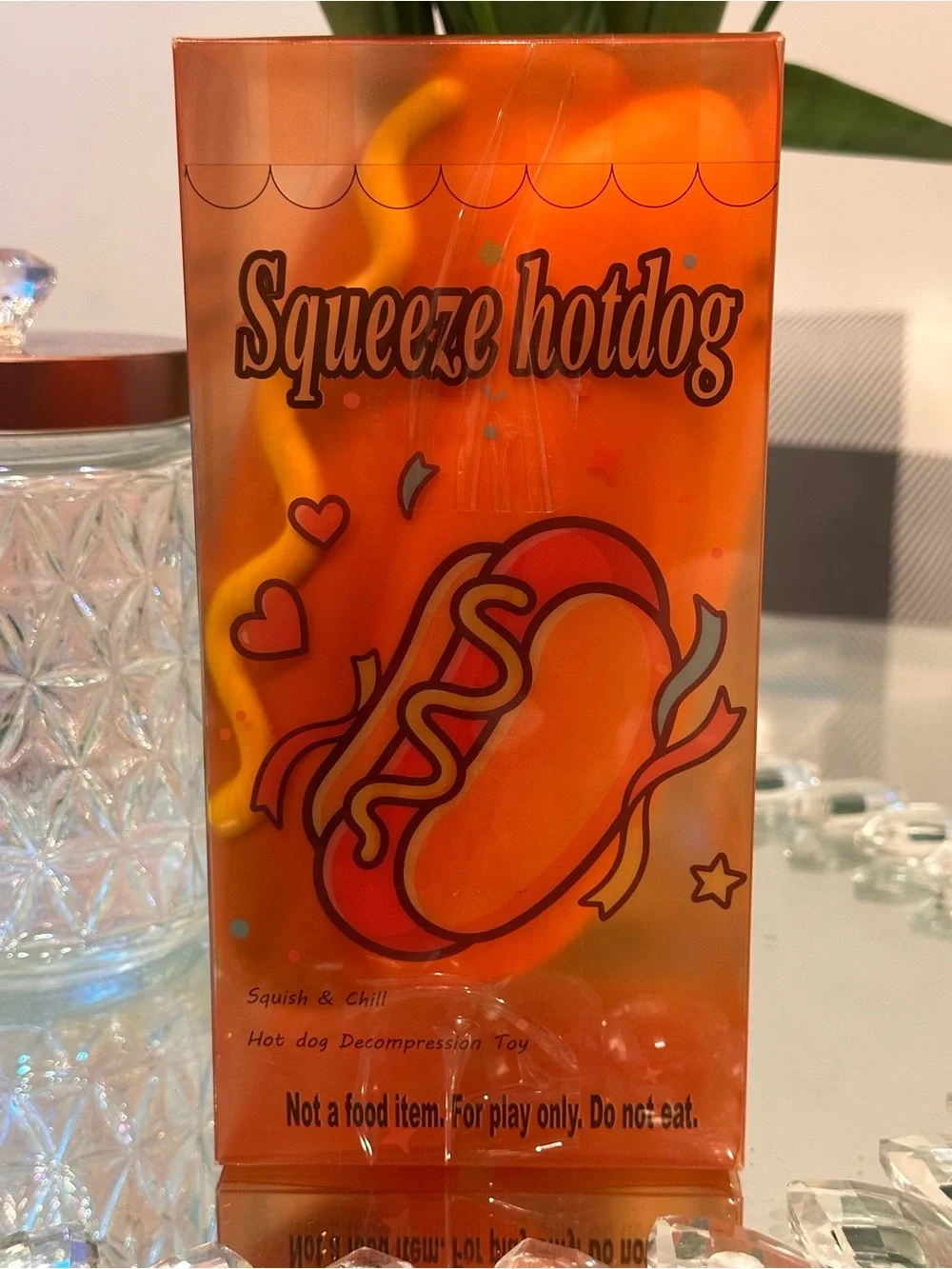 🌭 Viral TikTok Jumbo Hotdog Squishy GIANT Sensory Fidget Stress Toy NWT Sealed